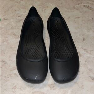 CROCS Black Slip-On Brooklyn Flats
